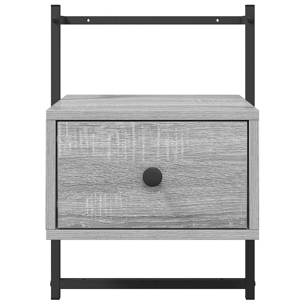 Bedside Cabinet Wall-mounted Grey Sonoma 35x30x51 cm Engineered Wood