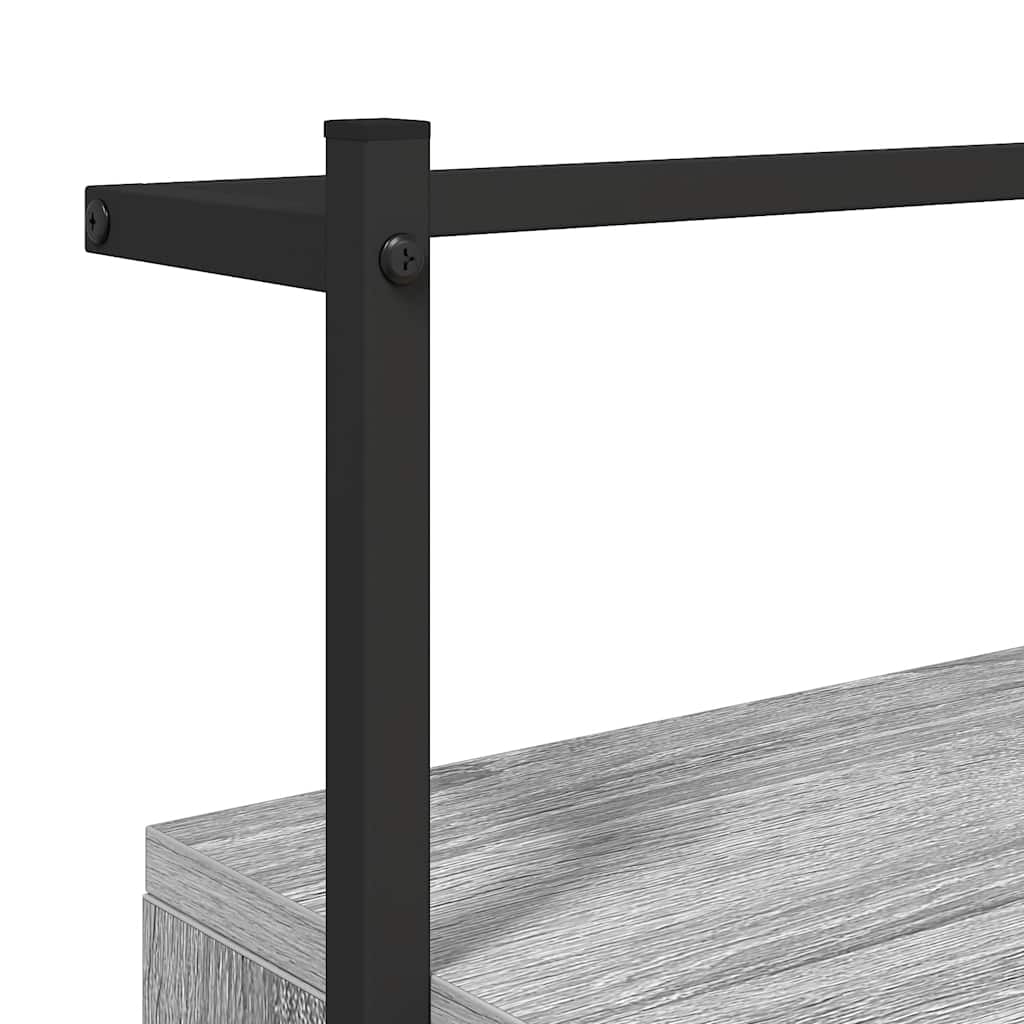 Bedside Cabinet Wall-mounted Grey Sonoma 35x30x51 cm Engineered Wood