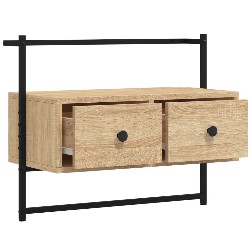 TV Cabinet Wall-mounted Sonoma Oak 60.5x30x51 cm Engineered Wood