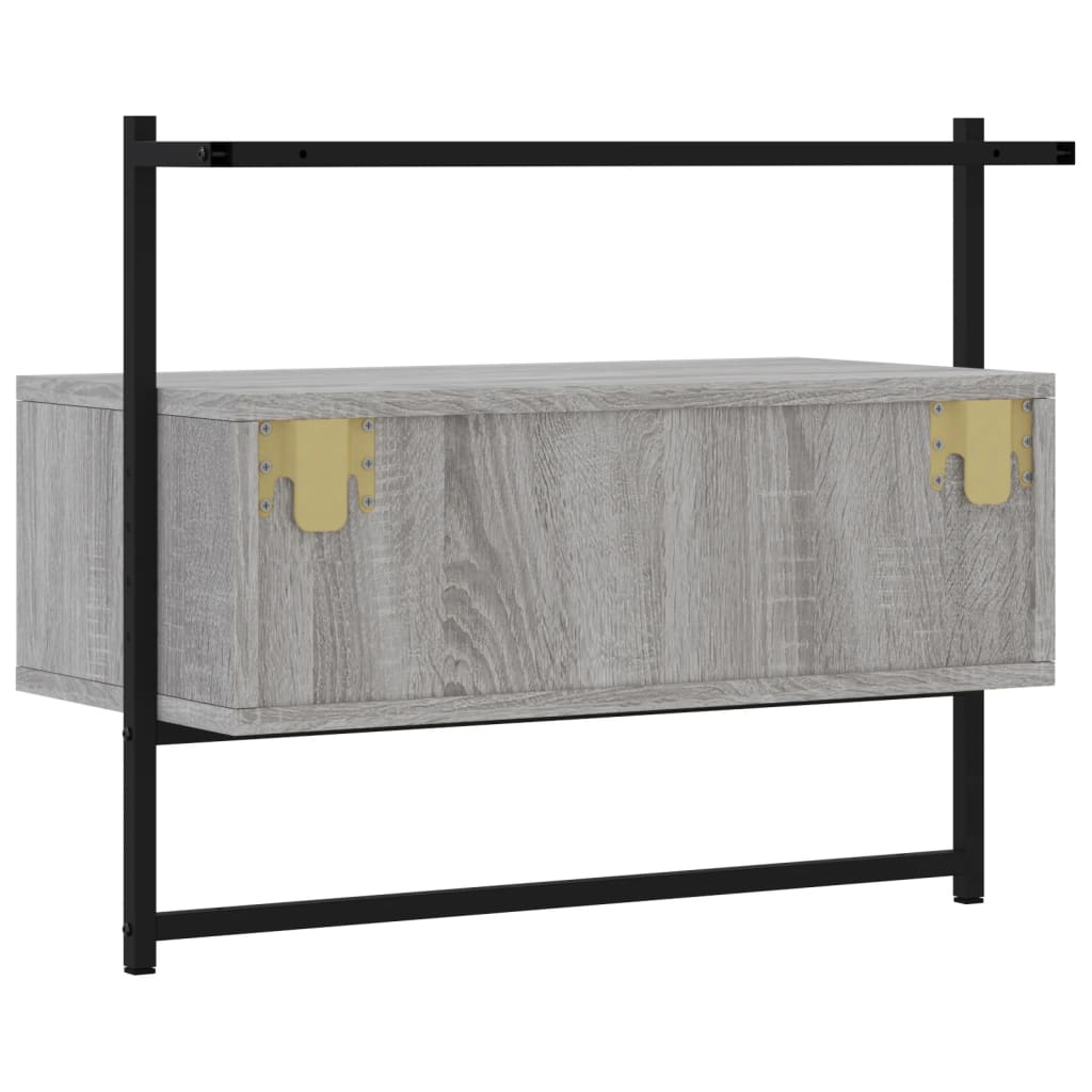 TV Cabinet Wall-mounted Grey Sonoma 60.5x30x51 cm Engineered Wood