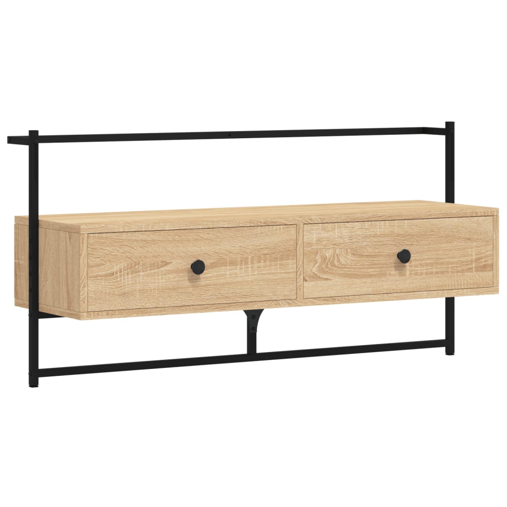 TV Cabinet Wall-mounted Sonoma Oak 100.5x30x51 cm Engineered Wood