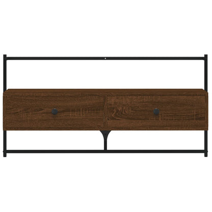 TV Cabinet Wall-mounted Brown Oak 100.5x30x51 cm Engineered Wood