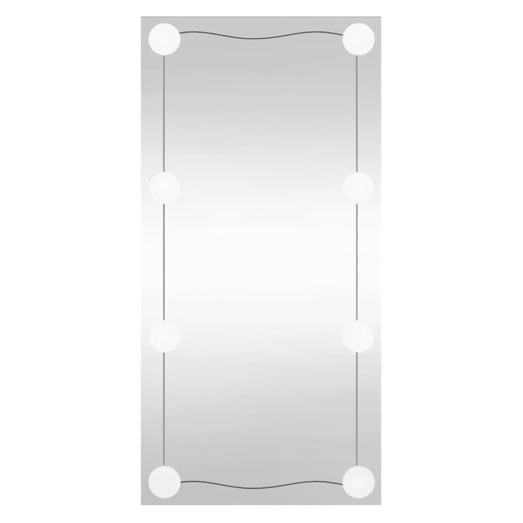 Wall Mirror with LED Lights 30x60 cm Glass Rectangle