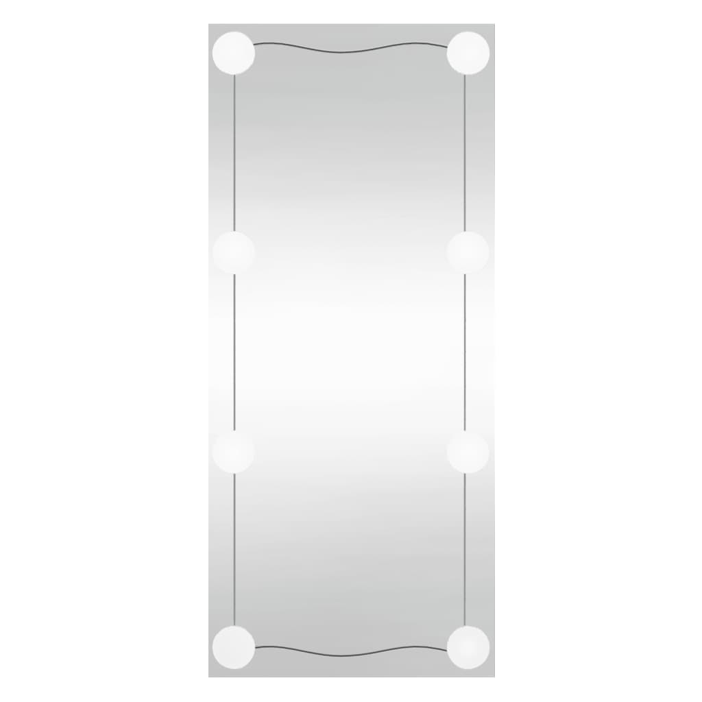 Wall Mirror with LED Lights 40x80 cm Glass Rectangle