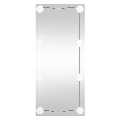 Wall Mirror with LED Lights 40x80 cm Glass Rectangle