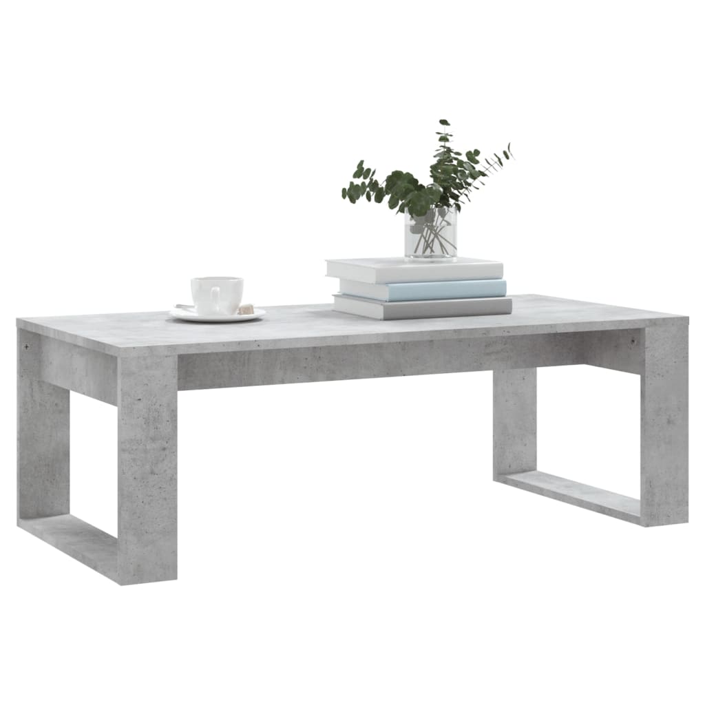 Coffee Table Concrete Grey 102x50x35 cm Engineered Wood