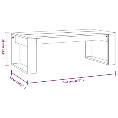 Coffee Table Concrete Grey 102x50x35 cm Engineered Wood