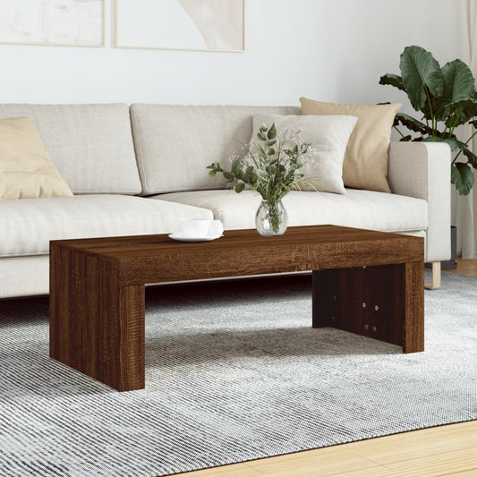 Coffee Table Brown Oak 102x50x36 cm Engineered Wood