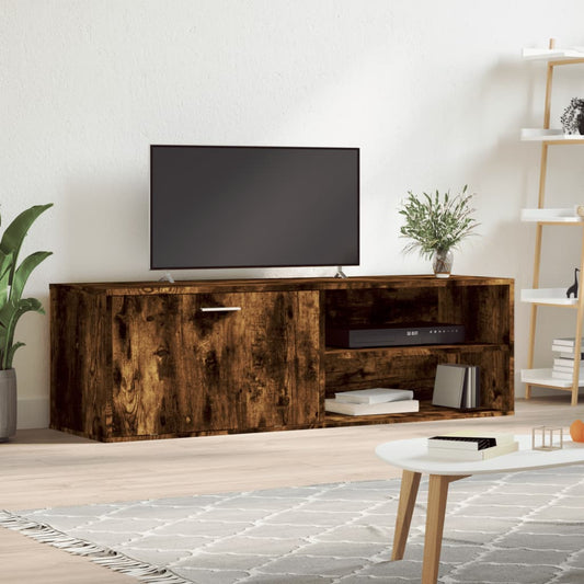 TV Cabinet Smoked Oak 120x34x37 cm Engineered Wood