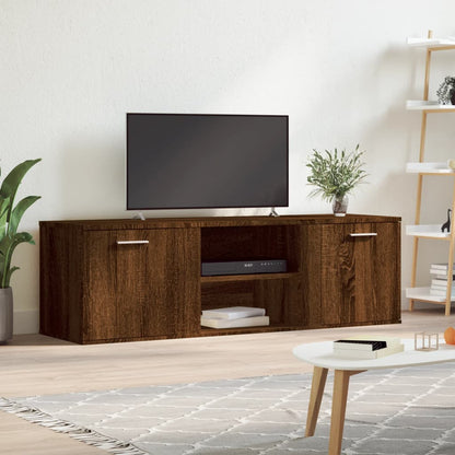 TV Cabinet Brown Oak 120x34x37 cm Engineered Wood