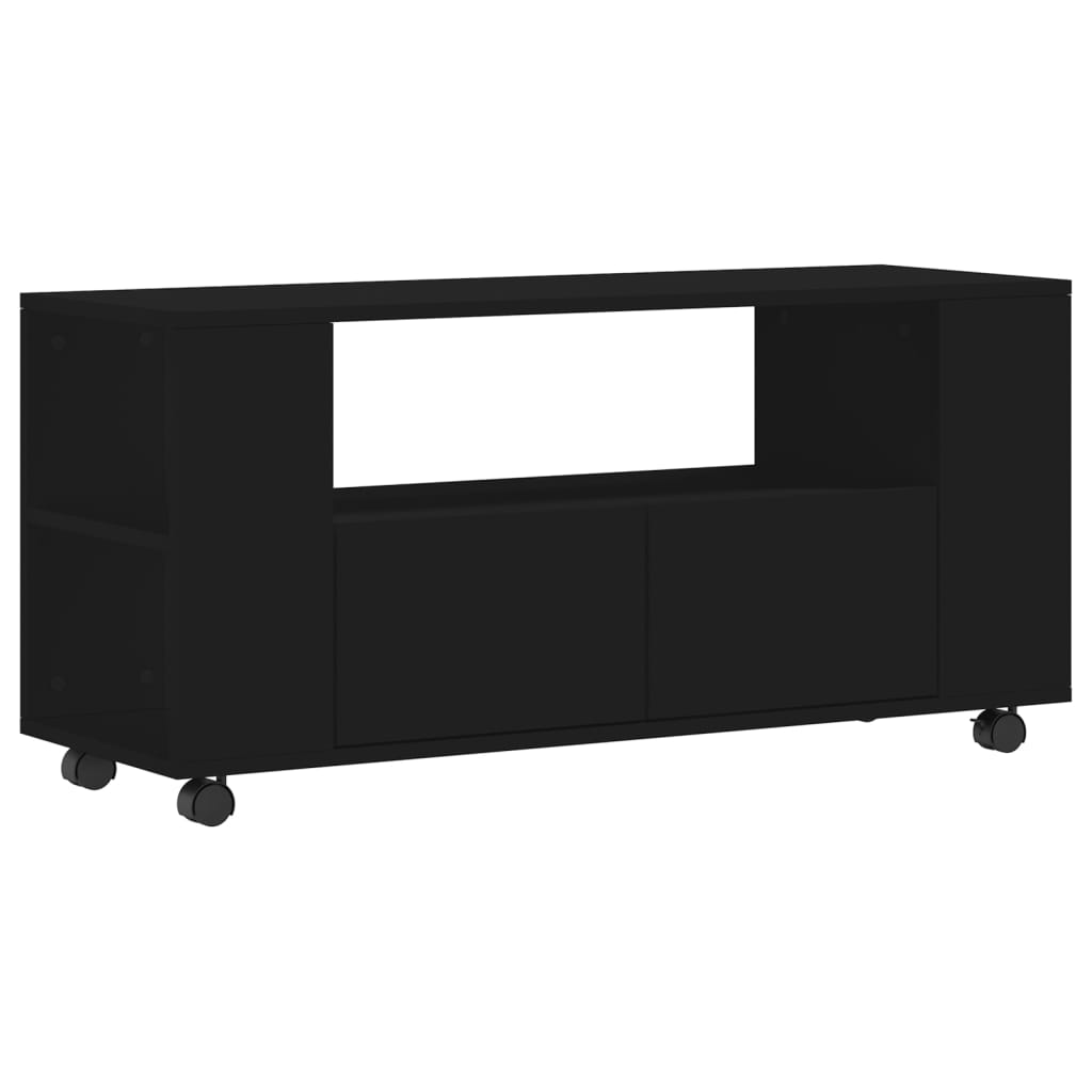 TV Cabinet Black 102x34.5x43 cm Engineered Wood