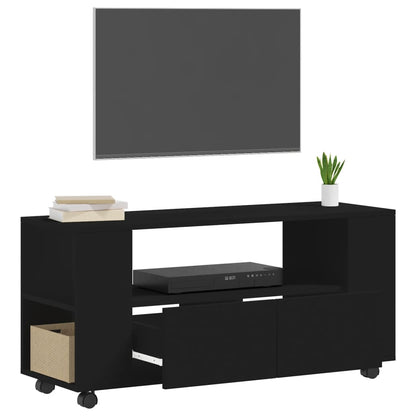 TV Cabinet Black 102x34.5x43 cm Engineered Wood