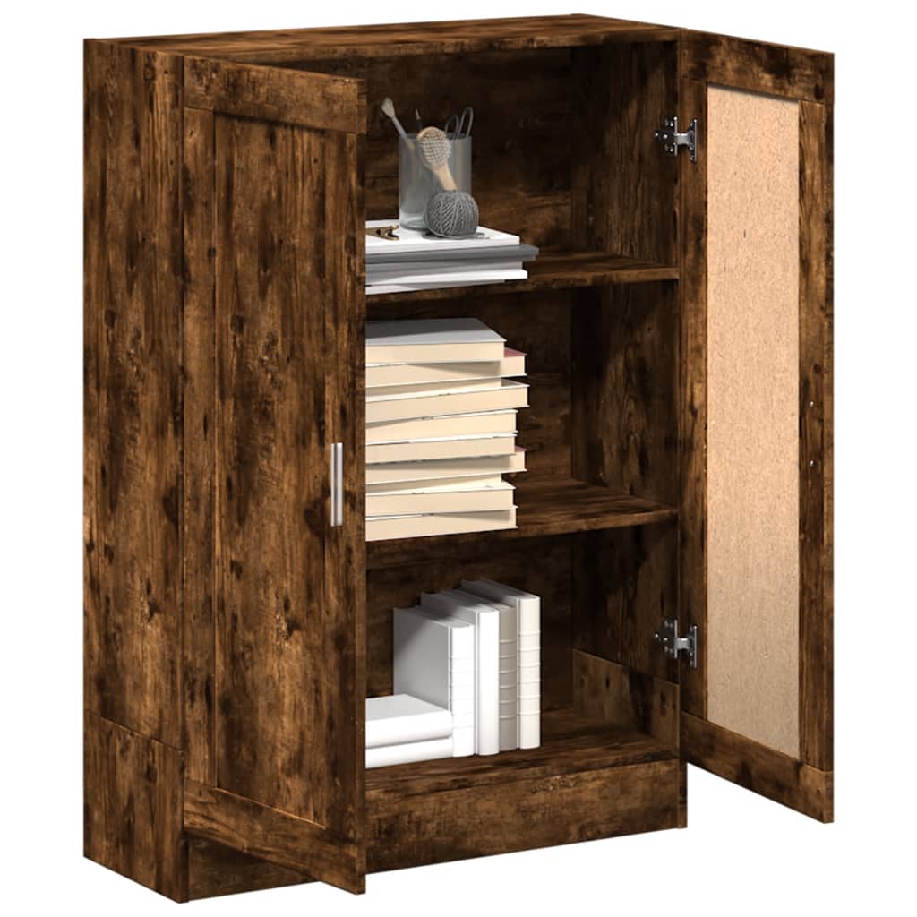 Book Cabinet Smoked Oak 82.5x30.5x115 cm Engineered Wood