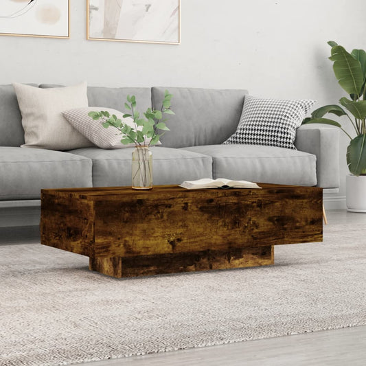 Coffee Table Smoked Oak 100x49.5x31 cm Engineered Wood