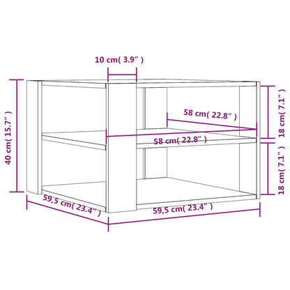 Coffee Table Concrete Grey 59.5x59.5x40 cm Engineered Wood