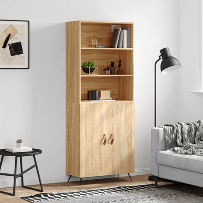 Highboard Sonoma Oak 69.5x34x180 cm Engineered Wood