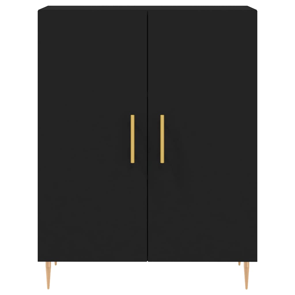 Highboard Black 69.5x34x180 cm Engineered Wood