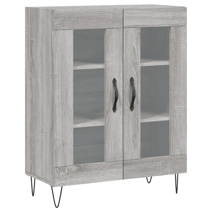 Highboard Grey Sonoma 69.5x34x180 cm Engineered Wood