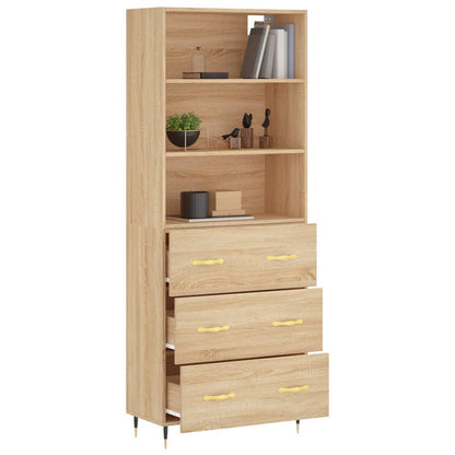 Highboard Sonoma Oak 69.5x34x180 cm Engineered Wood