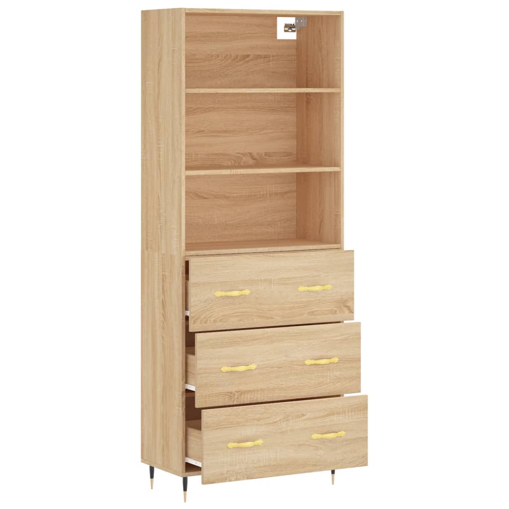 Highboard Sonoma Oak 69.5x34x180 cm Engineered Wood