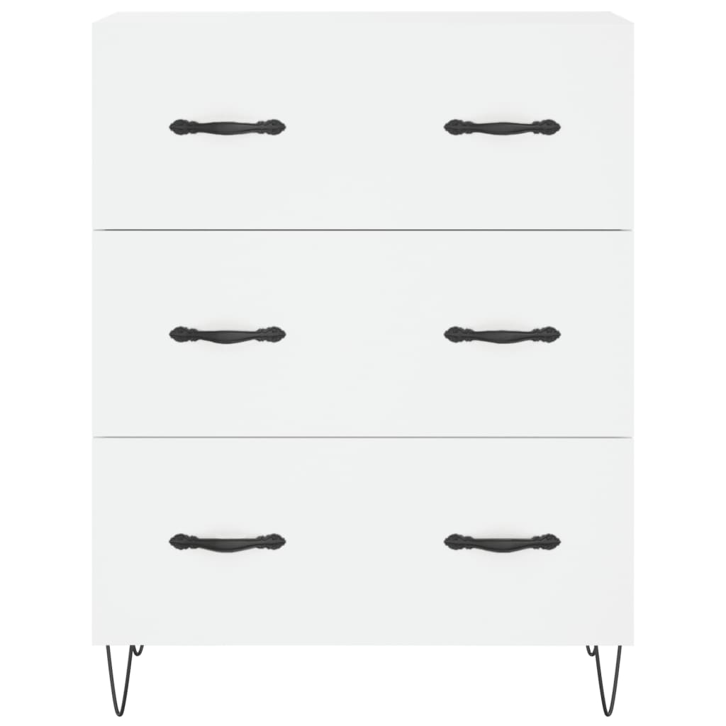 Highboard White 69.5x34x180 cm Engineered Wood