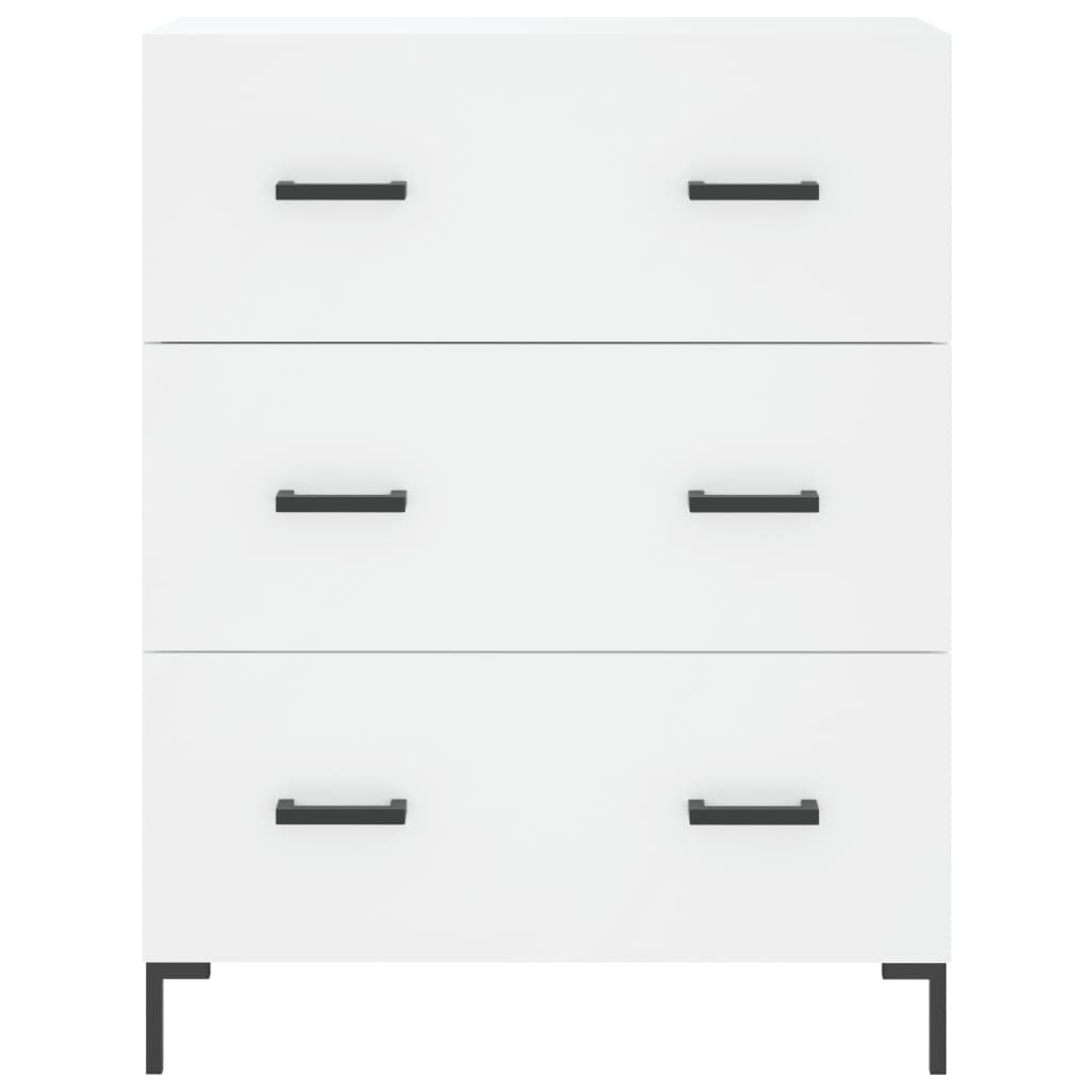 Highboard White 69.5x34x180 cm Engineered Wood