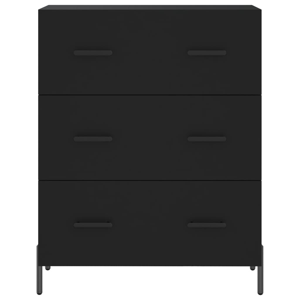 Highboard Black 69.5x34x180 cm Engineered Wood