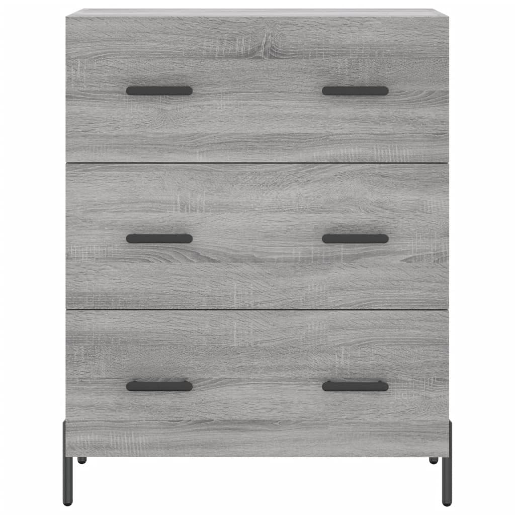 Highboard Grey Sonoma 69.5x34x180 cm Engineered Wood