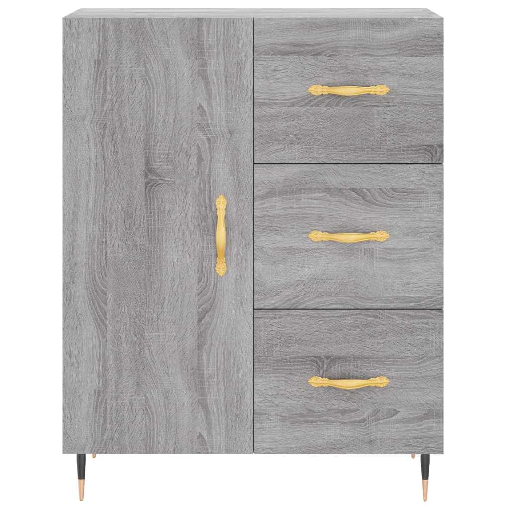 Highboard Grey Sonoma 69.5x34x180 cm Engineered Wood