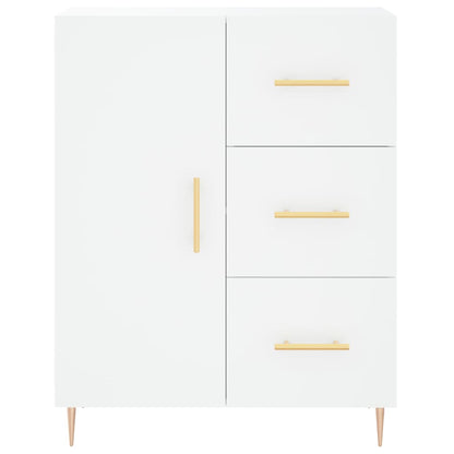 Highboard White 69.5x34x180 cm Engineered Wood