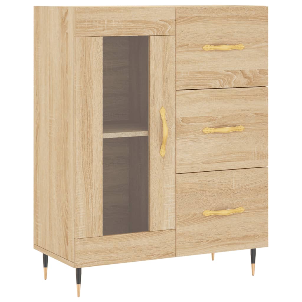 Highboard Sonoma Oak 69.5x34x180 cm Engineered Wood