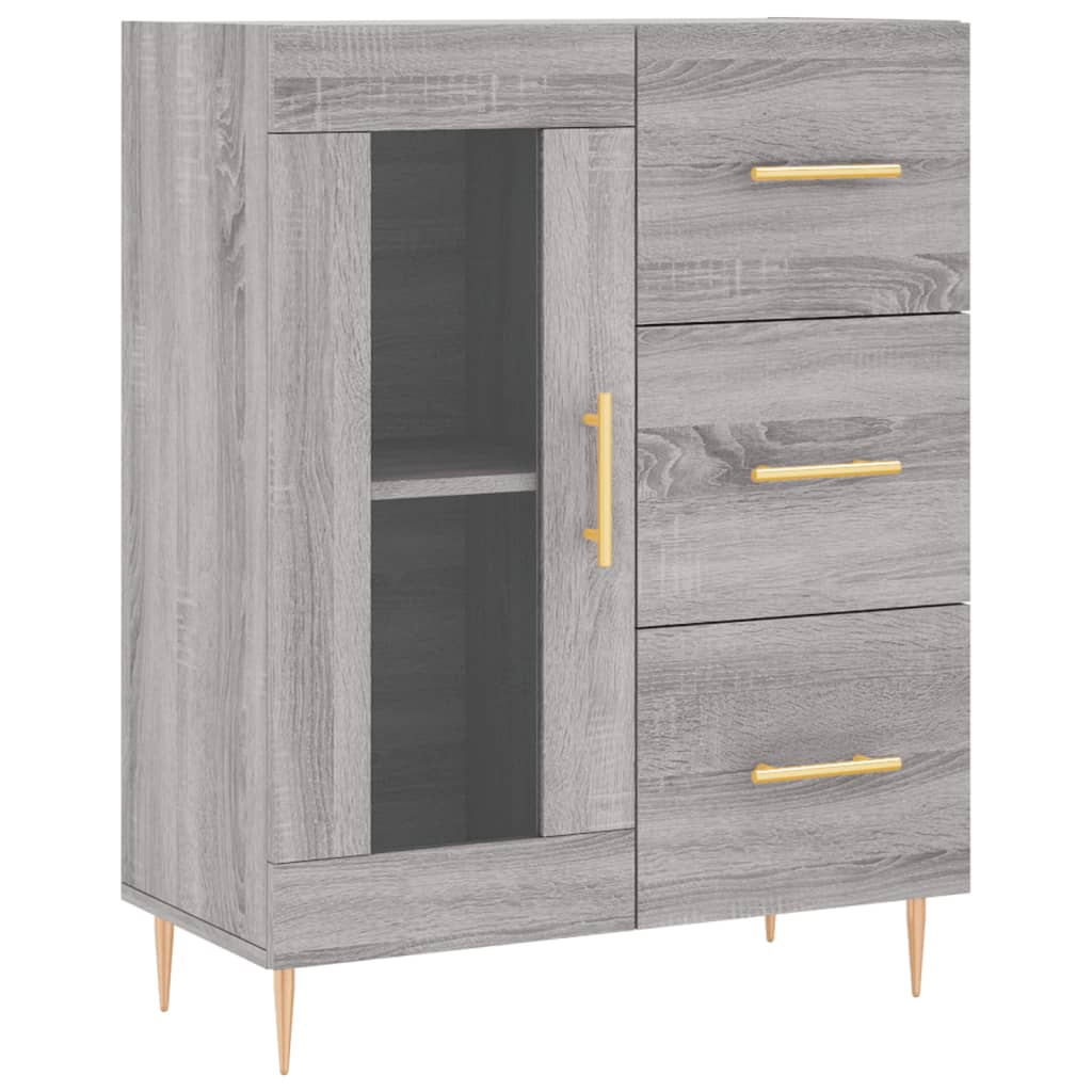 Highboard Grey Sonoma 69.5x34x180 cm Engineered Wood