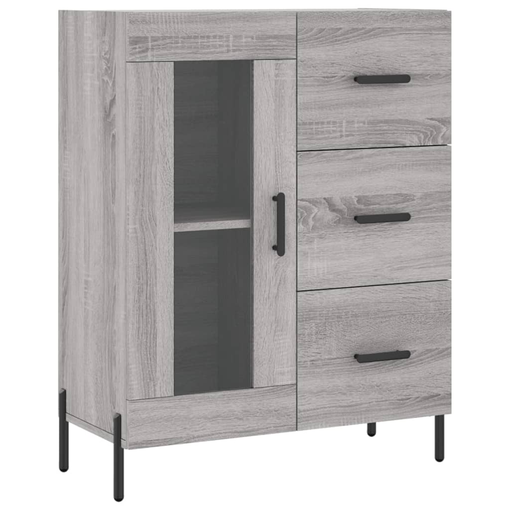 Highboard Grey Sonoma 69.5x34x180 cm Engineered Wood