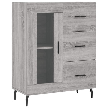 Highboard Grey Sonoma 69.5x34x180 cm Engineered Wood