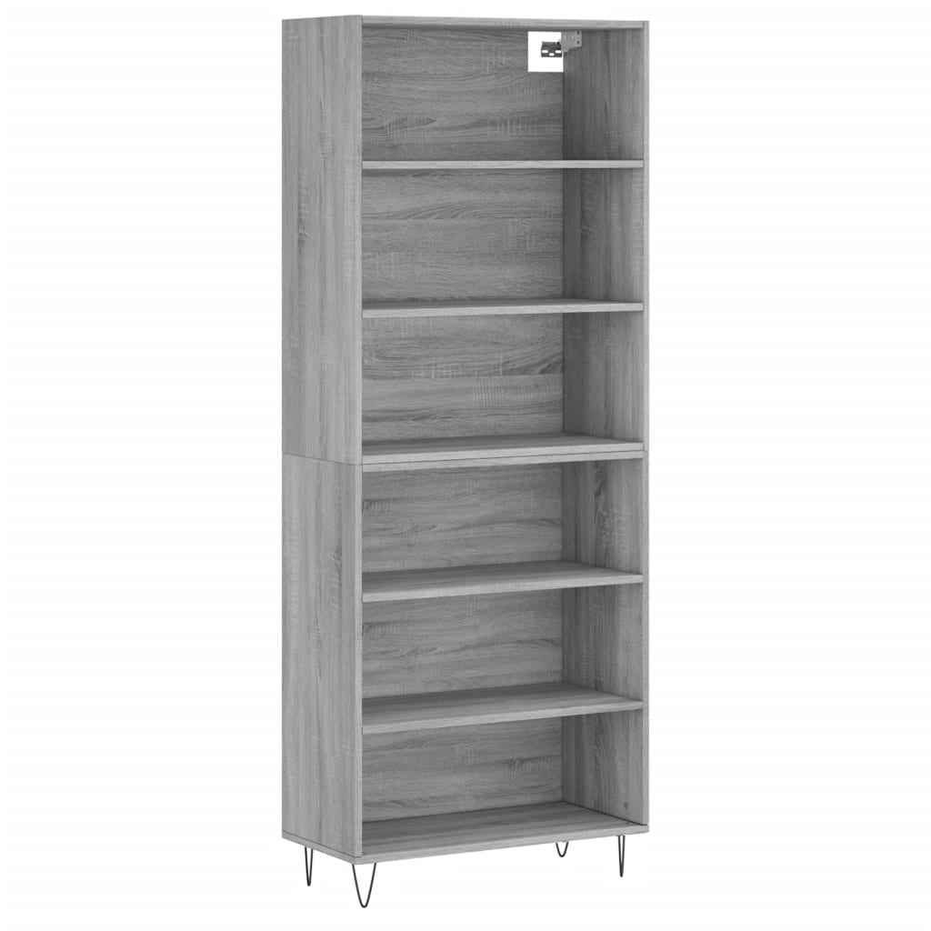 Highboard Grey Sonoma 69.5x32.5x180 cm Engineered Wood