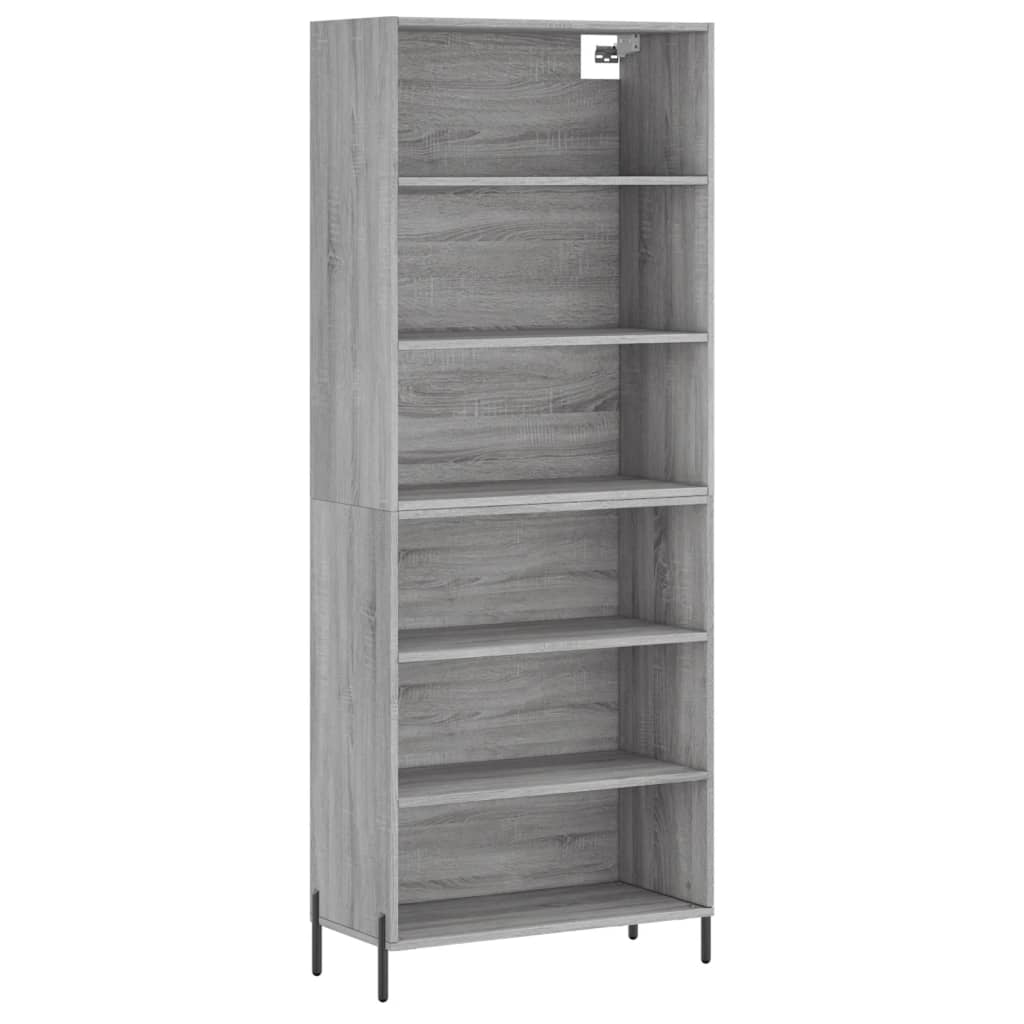 Highboard Grey Sonoma 69.5x32.5x180 cm Engineered Wood