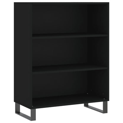 Highboard Black 69.5x32.5x180 cm Engineered Wood