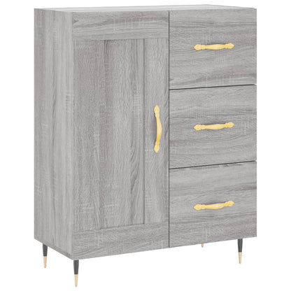 Highboard Grey Sonoma 69.5x34x180 cm Engineered Wood