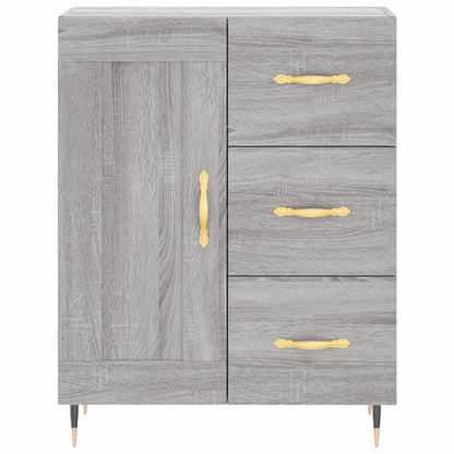 Highboard Grey Sonoma 69.5x34x180 cm Engineered Wood