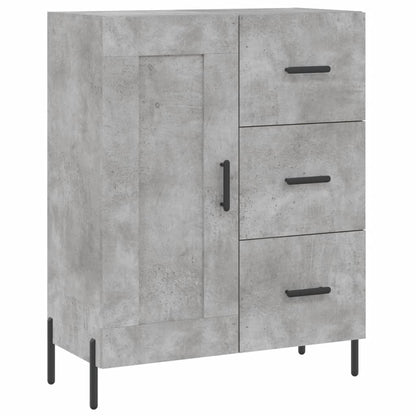 Highboard Concrete Grey 69.5x34x180 cm Engineered Wood