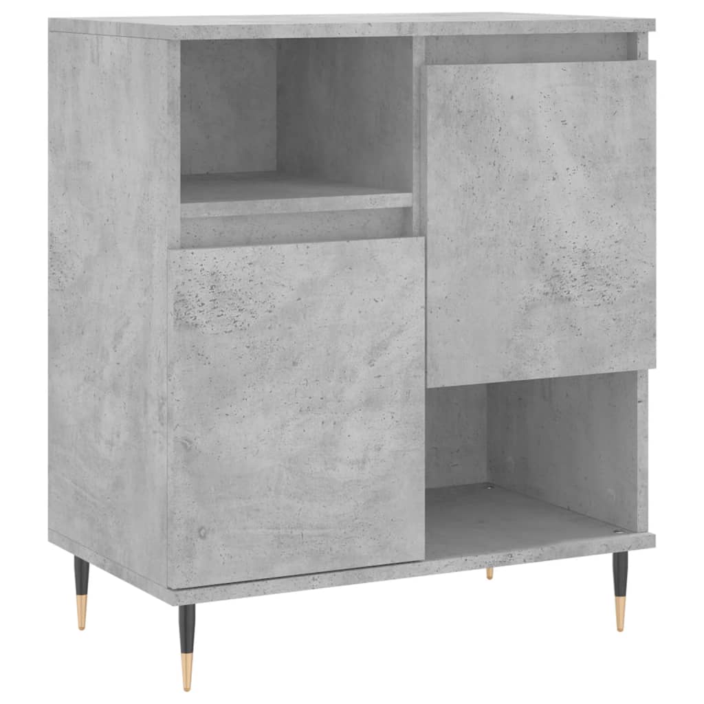 Sideboards 2 pcs Concrete Grey Engineered Wood