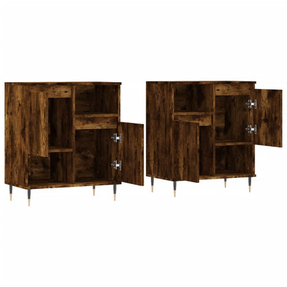 Sideboards 2 pcs Smoked Oak Engineered Wood