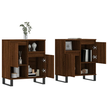 Sideboards 2 pcs Brown Oak Engineered Wood