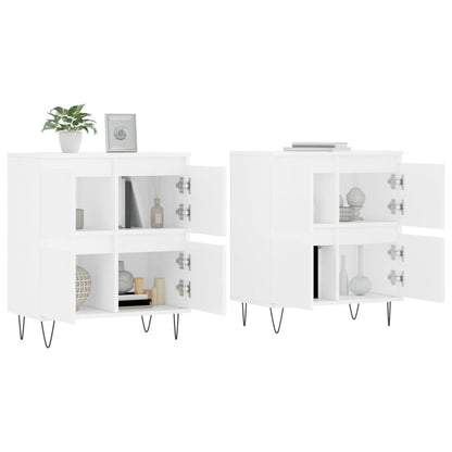 Sideboards 2 pcs White Engineered Wood