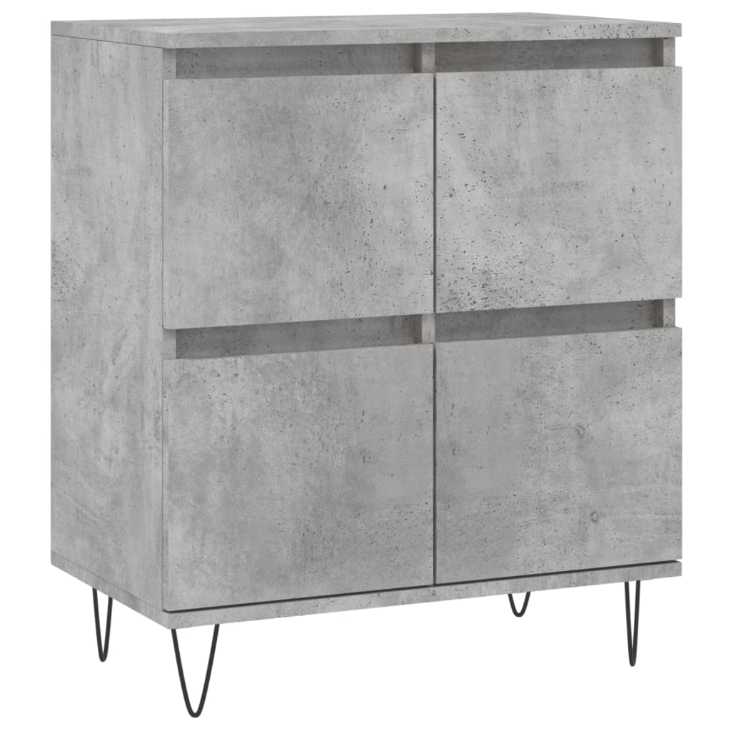 Sideboards 2 pcs Concrete Grey Engineered Wood