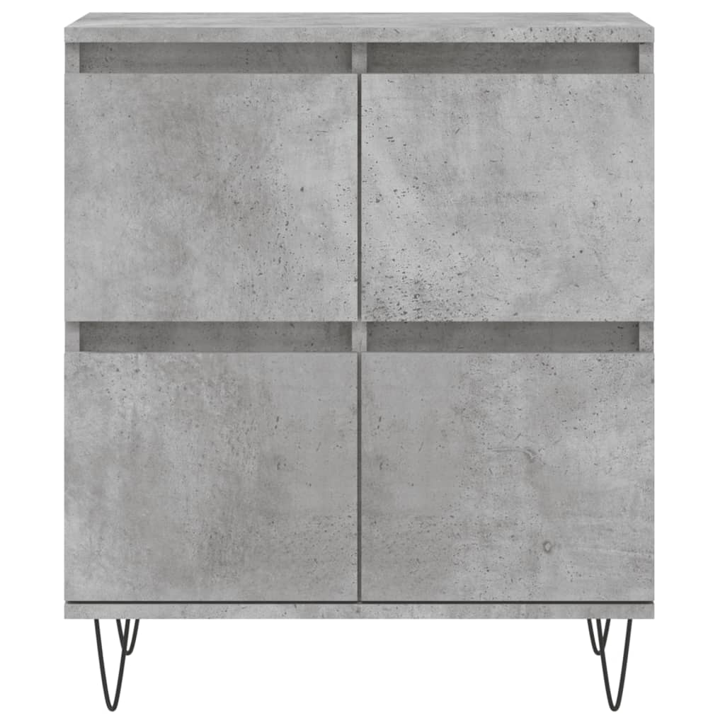 Sideboards 2 pcs Concrete Grey Engineered Wood