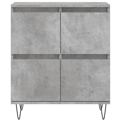 Sideboards 2 pcs Concrete Grey Engineered Wood