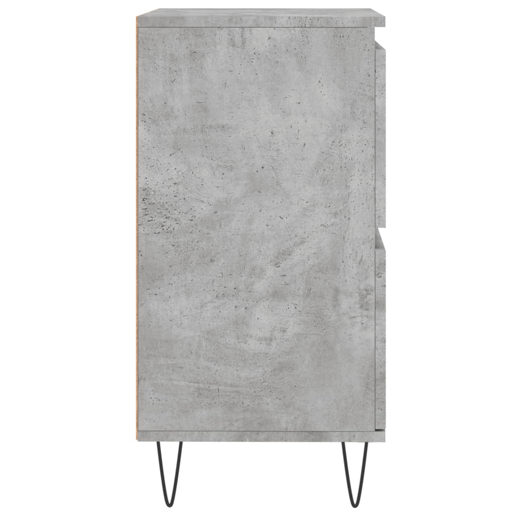 Sideboards 2 pcs Concrete Grey Engineered Wood