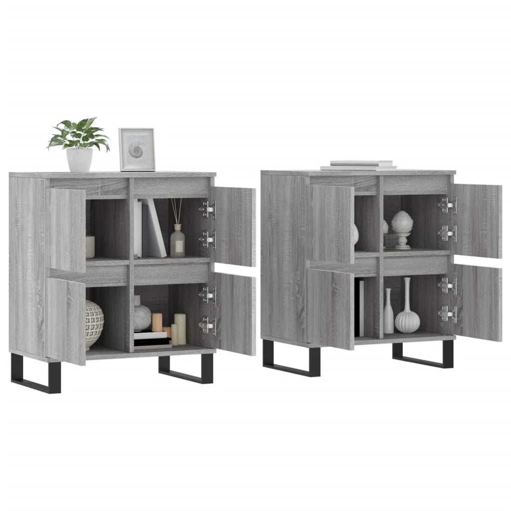 Sideboards 2 pcs Grey Sonoma Engineered Wood