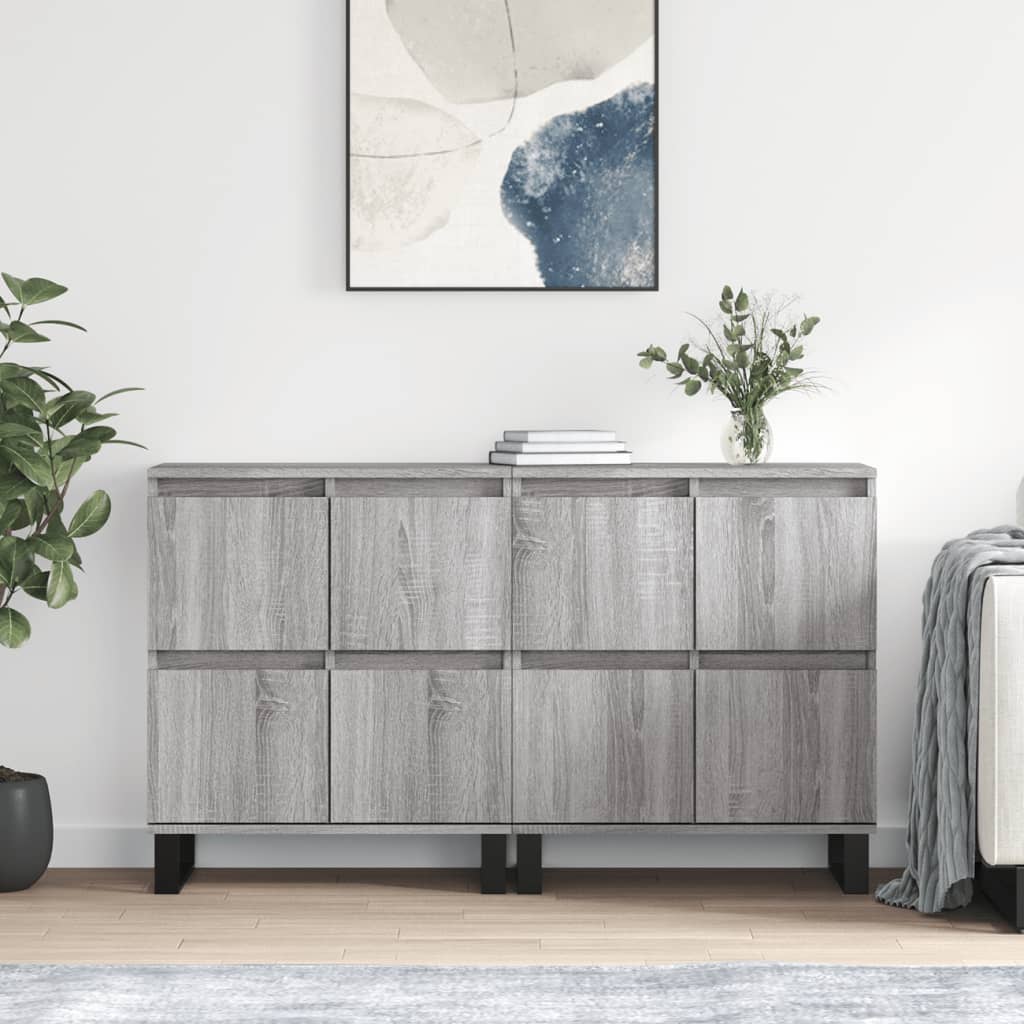 Sideboards 2 pcs Grey Sonoma Engineered Wood